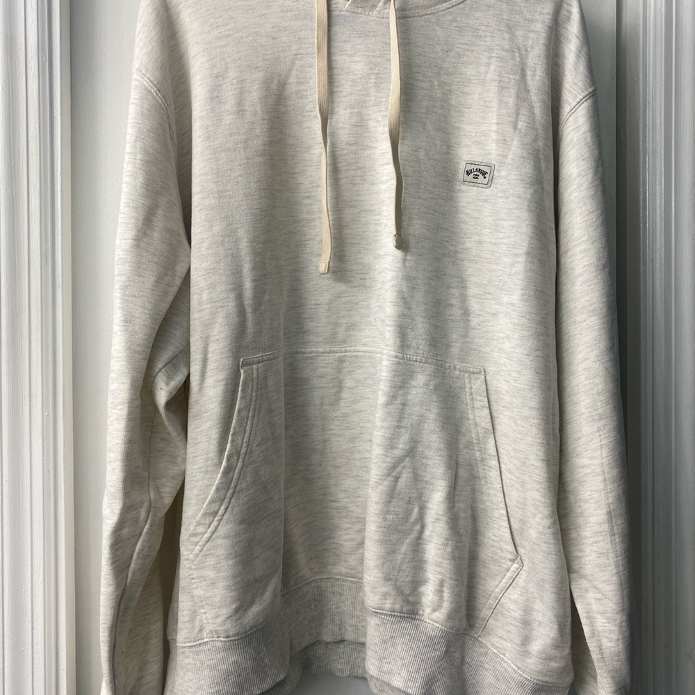 Billabong Men's Light Speckled Cream/Gray Hoodie Sweater